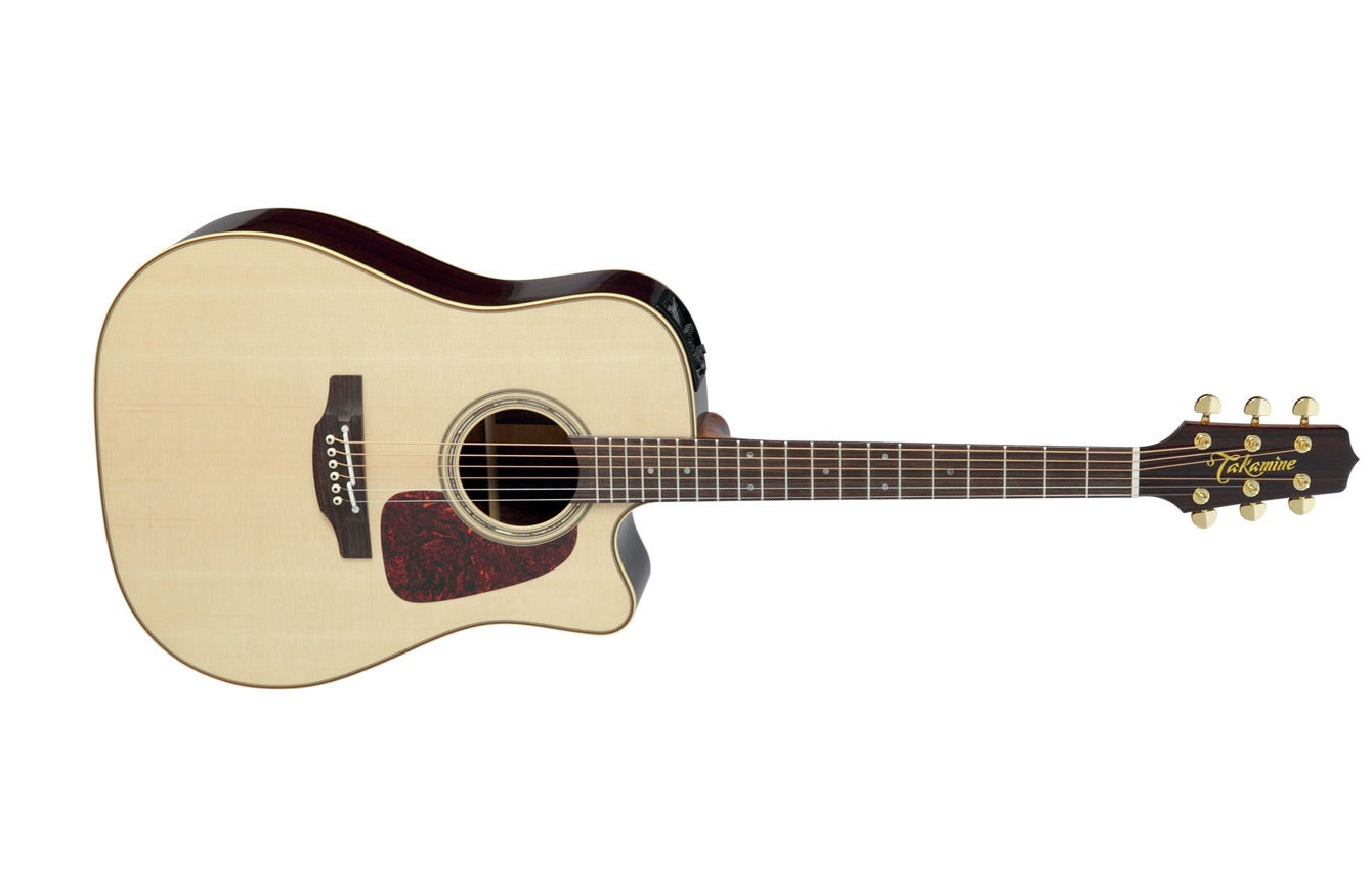 Takamine P5dc Pro Japan Dreadnought Cw Epicea Palissandre - Natural Gloss - Electro acoustic guitar - Variation 1