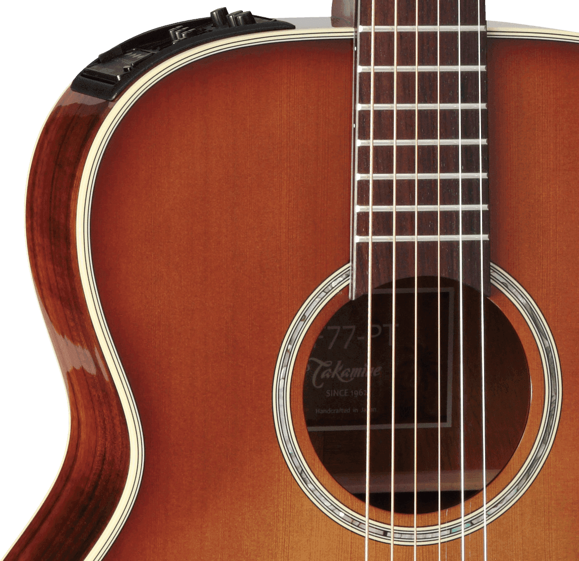 Takamine Tf77-pt Legacy Japan Orchestra Model Cedre Koa Ctp-3 - Sunsetburst - Electro acoustic guitar - Variation 1