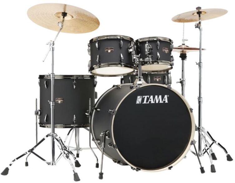 Tama Imperialstar Cl 5 Futs Shell Kit + Meinl Cymbal - Blacked Out Black - Standard drum kit - Main picture