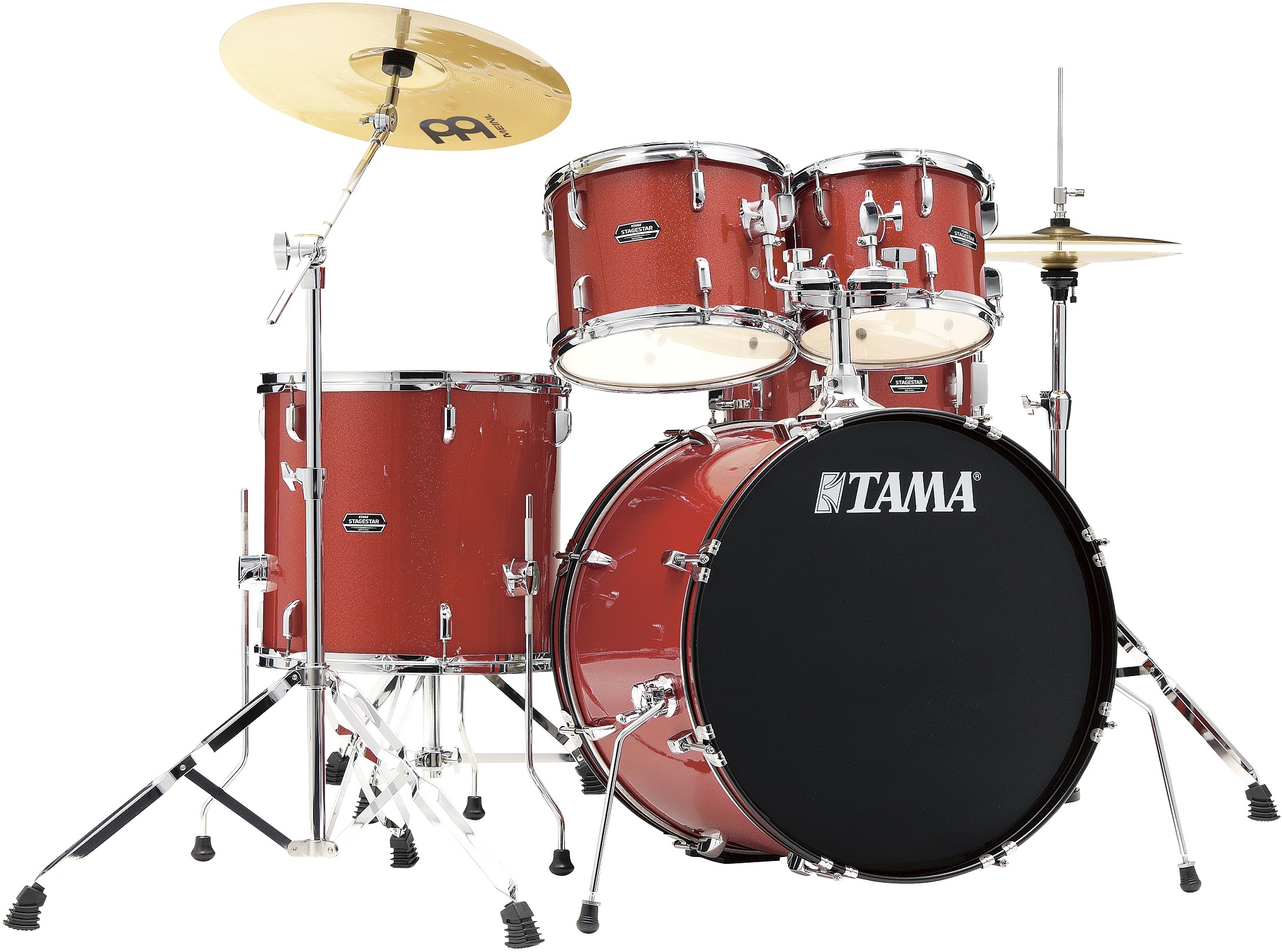Tama Stagestar St52h5 22 Poplar Kit - Candy Red Sparkle - Strage drum-kit - Main picture