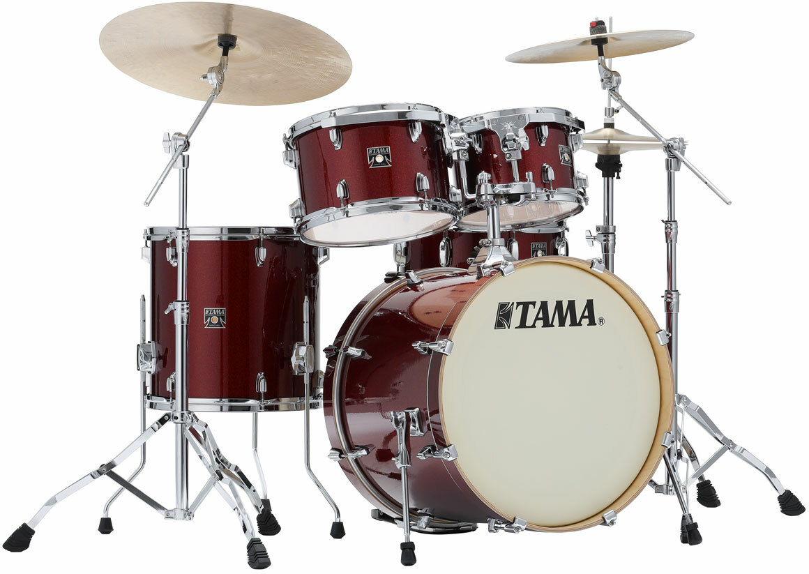 Tama Superstar Cl 5 Futs Shell Kit - 5 FÛts - Dark Red Sparkle - Standard drum kit - Main picture