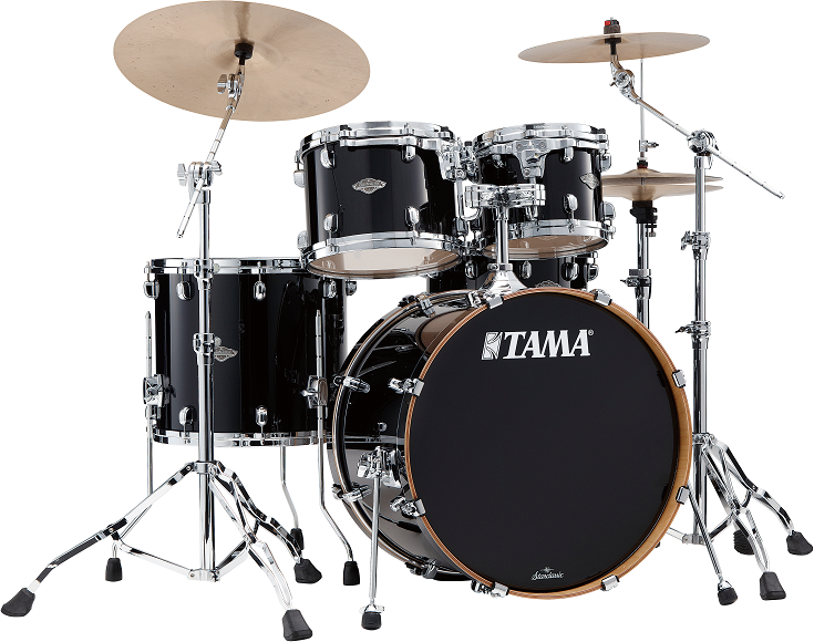 Tama Tam Sc Performer 4pc Shell Kit - Piano Black - Rock drum kit - Main picture