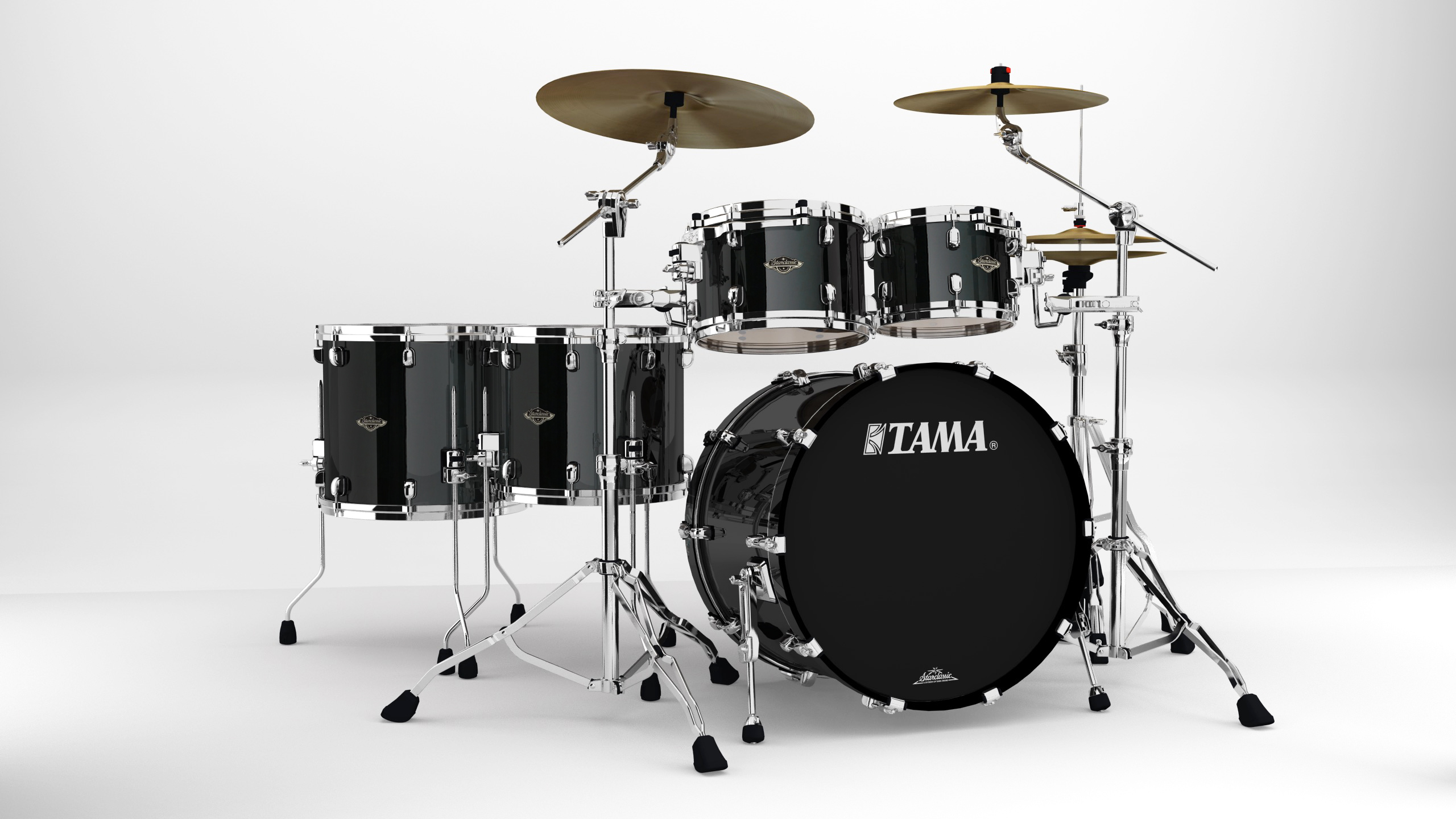 Tama Wbs52rzs-pbk Starclassic Walnut Birch 22 - Piano Black - Standard drum kit - Main picture
