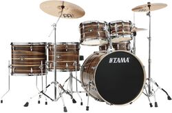 Rock drum kit Tama Imperialstar 22'' - 6 shells and more - Coffee teak wrap