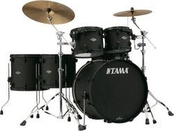 Rock drum kit Tama Starclassic Performer Limited Ed. Blacked Out Black - 5 shells - Fat black