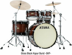 Fusion drum kit Tama S.L.P. Dynamic Kapur Kit - 4 shells - Gloss black kapur burst