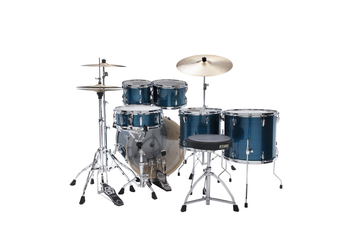 Tama Imperialstar 22'' - 6 FÛts Et + - Hairline Blue - Rock drum kit - Variation 5
