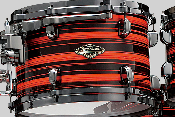 Tama Starclassic Kit 5 Futs Walnut Birch - Neon Orange Oyster - Fusion drum kit - Variation 1
