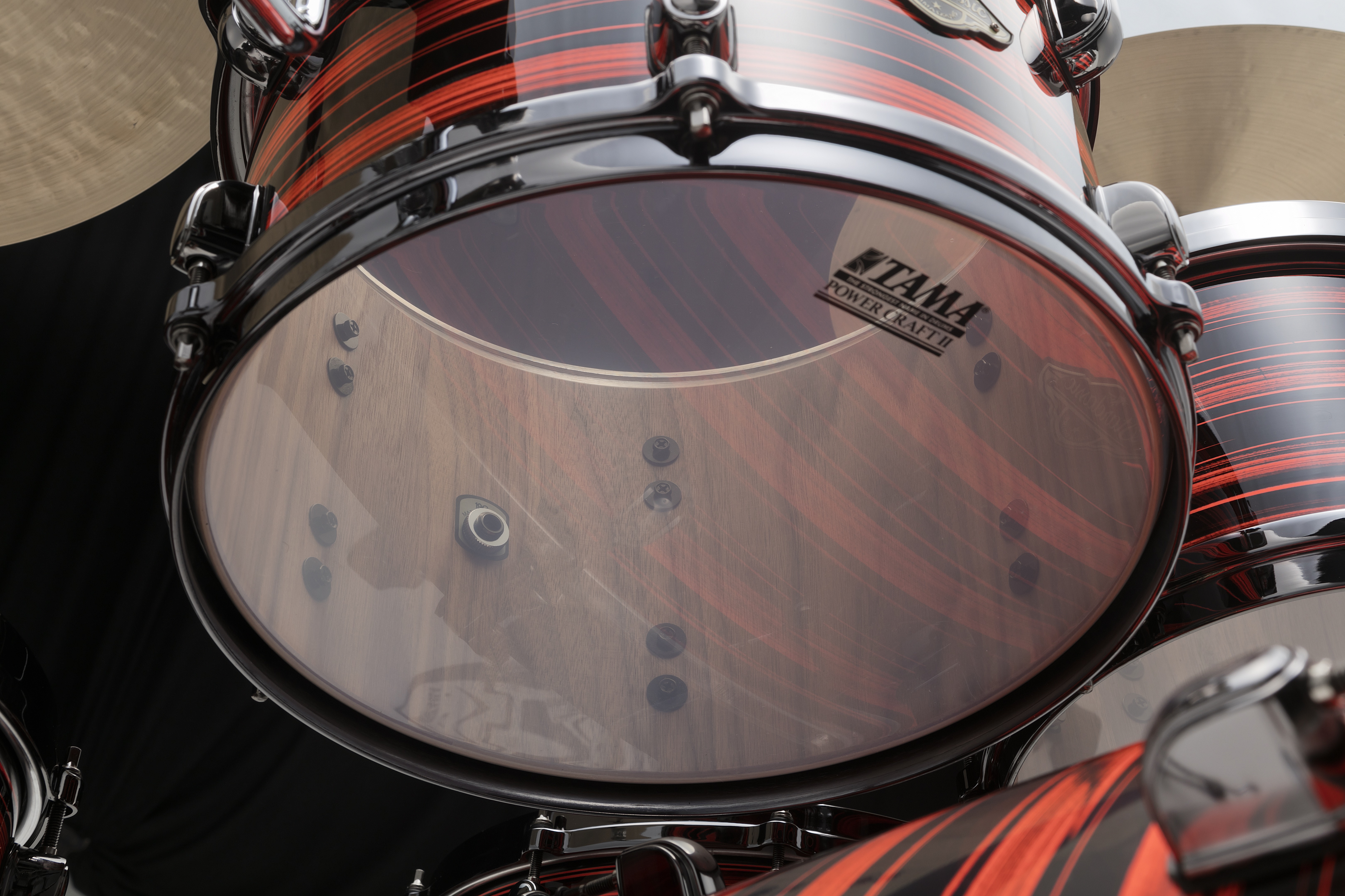 Tama Starclassic Kit 5 Futs Walnut Birch - Neon Orange Oyster - Fusion drum kit - Variation 4