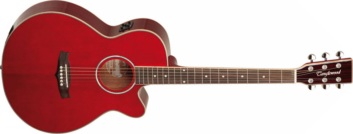 Tanglewood Tsf Ce R Evolution Iv Super Folk Cw Cedre Acajou Rw - Red - Electro acoustic guitar - Main picture