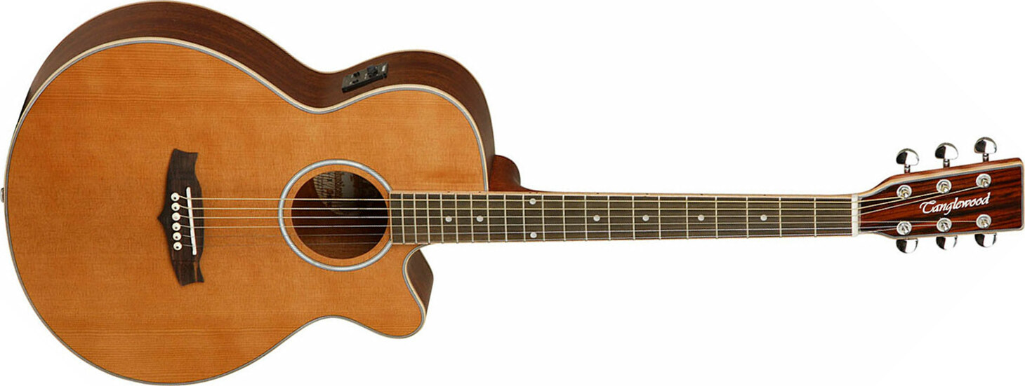 Tanglewood Tsfcen Evolution Super Folk 000 Cw Cedre Acajou - Natural Satin - Electro acoustic guitar - Main picture