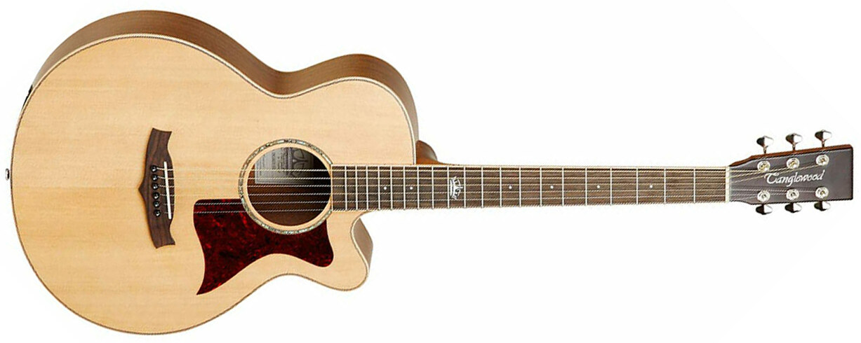 Tanglewood Tw145 Ss Ce Premier Super Folk 000 Cw Epicea Acajou - Natural Satin - Acoustic guitar & electro - Main picture