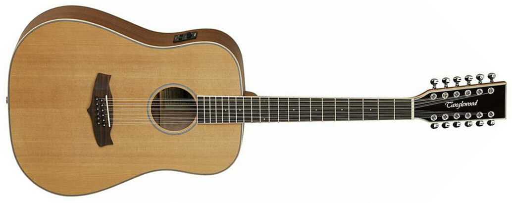 Tanglewood Tw28/12 Cln E Evolution V Dreadnought 12c Cedre Acajou - Naturel Satin - Acoustic guitar & electro - Main picture