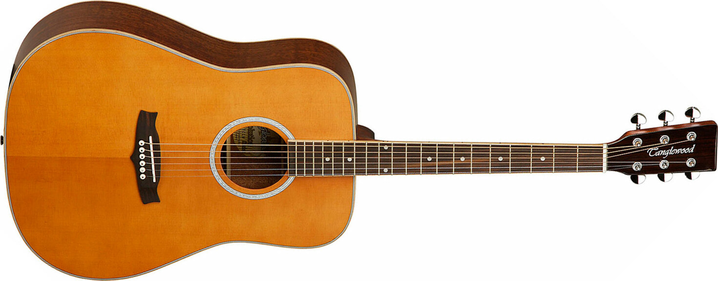 Tanglewood Tw28 Cln Evolution V Dreadnought Cedre Acajou - Natural Satin - Acoustic guitar & electro - Main picture