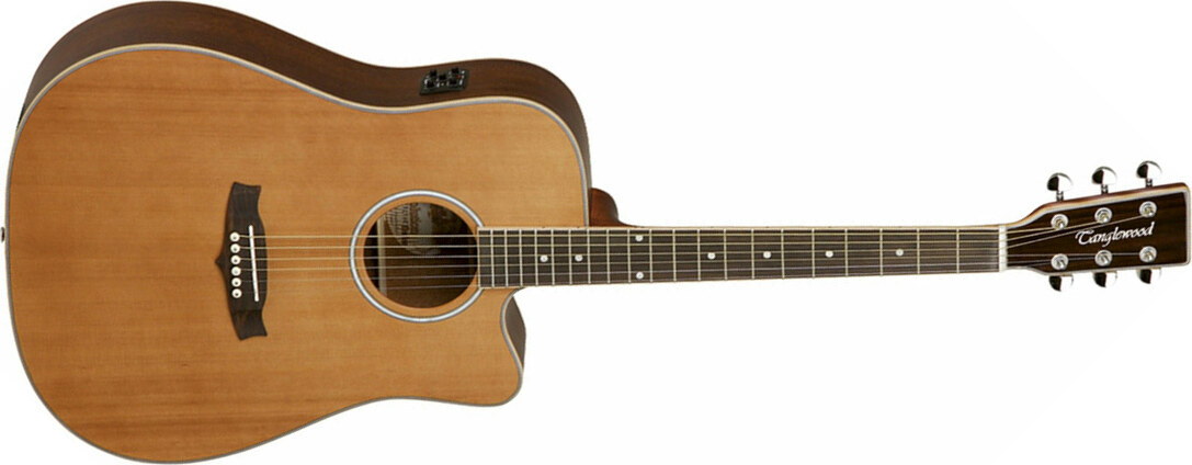 Tanglewood Tw28 Csn Ce Evolution V Dreadnought Cw Cedre Acajou - Natural Satin - Electro acoustic guitar - Main picture