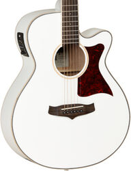 Folk guitar Tanglewood TW4WH Winterleaf Super Folk Cutaway - White gloss