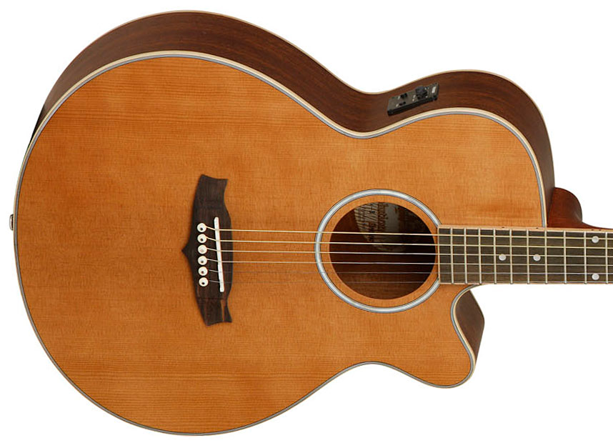 Tanglewood Tsfcen Evolution Super Folk 000 Cw Cedre Acajou - Natural Satin - Electro acoustic guitar - Variation 2