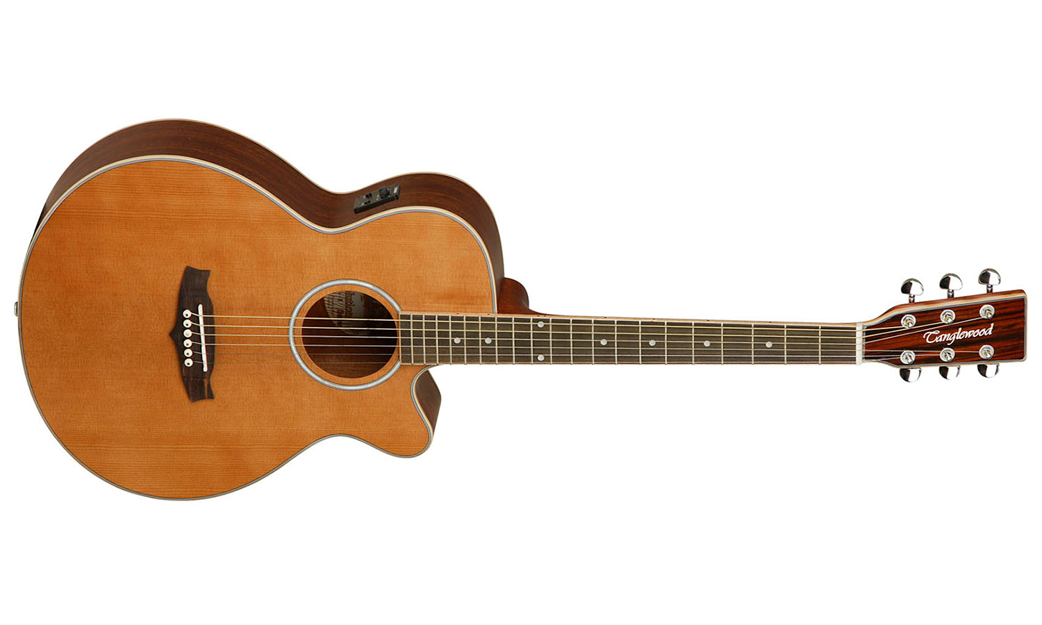 Tanglewood Tsfcen Evolution Super Folk 000 Cw Cedre Acajou - Natural Satin - Electro acoustic guitar - Variation 1