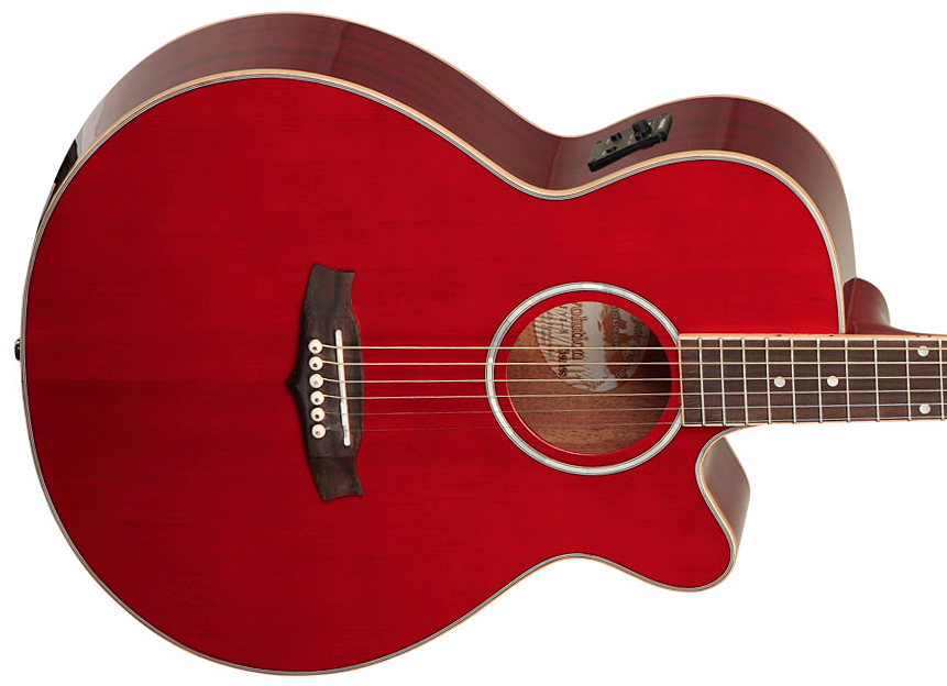 Tanglewood Tsf Ce R Evolution Iv Super Folk Cw Cedre Acajou Rw - Red - Electro acoustic guitar - Variation 2