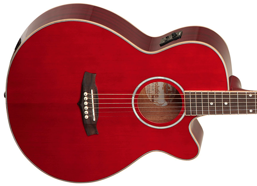 Tanglewood Tsf Ce R Evolution Iv Super Folk Cw Cedre Acajou Rw - Red - Electro acoustic guitar - Variation 2