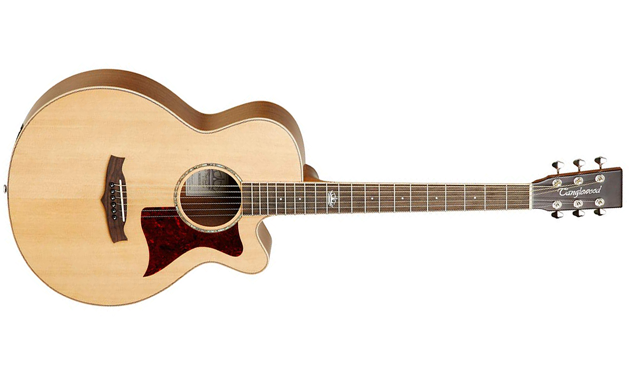 Tanglewood Tw145 Ss Ce Premier Super Folk 000 Cw Epicea Acajou - Natural Satin - Acoustic guitar & electro - Variation 1