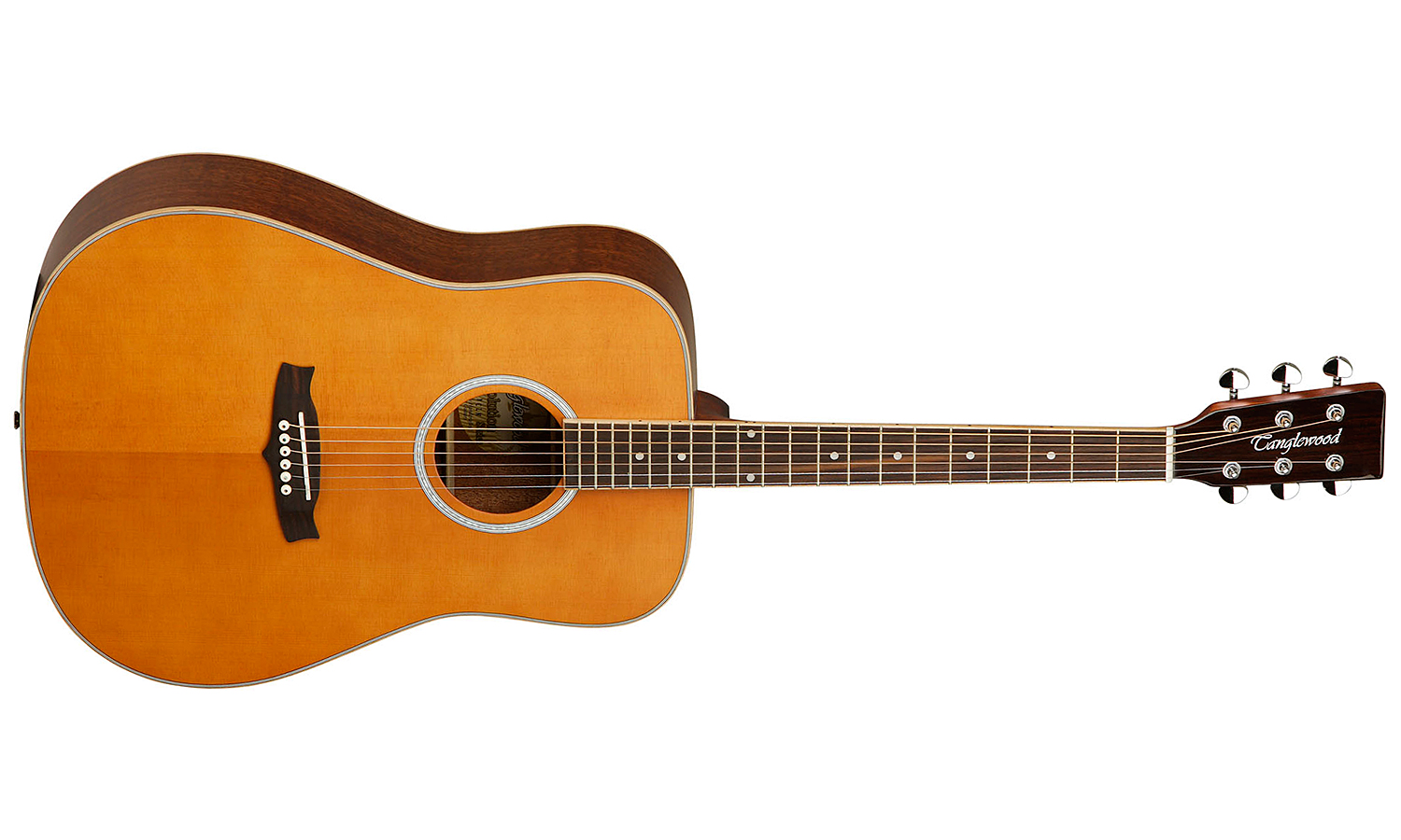 Tanglewood Tw28 Cln Evolution V Dreadnought Cedre Acajou - Natural Satin - Acoustic guitar & electro - Variation 1