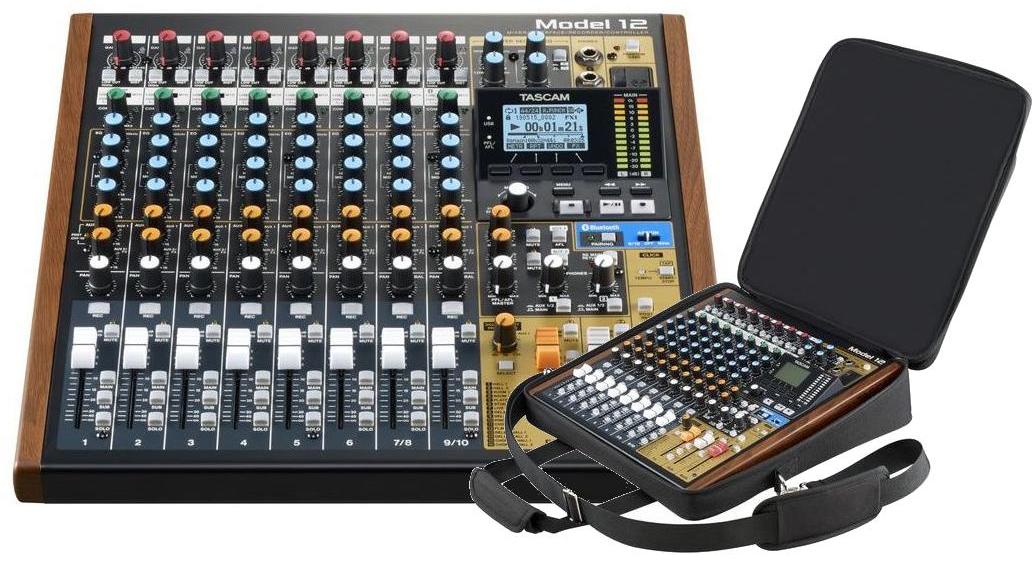 Analog mixing desk Tascam MODEL 12 + Housse CS-MODEL12