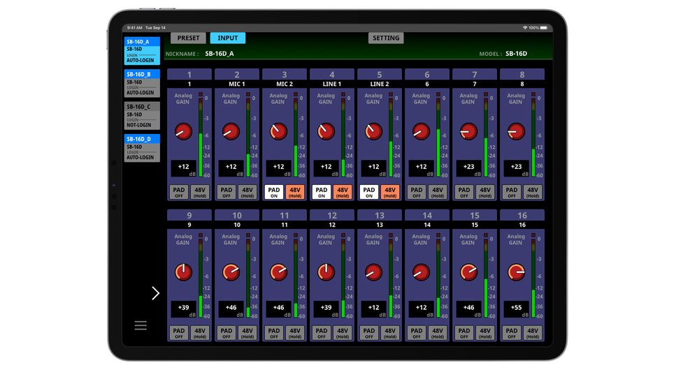 Tascam Sb-16d - Digital mixing desk - Variation 1