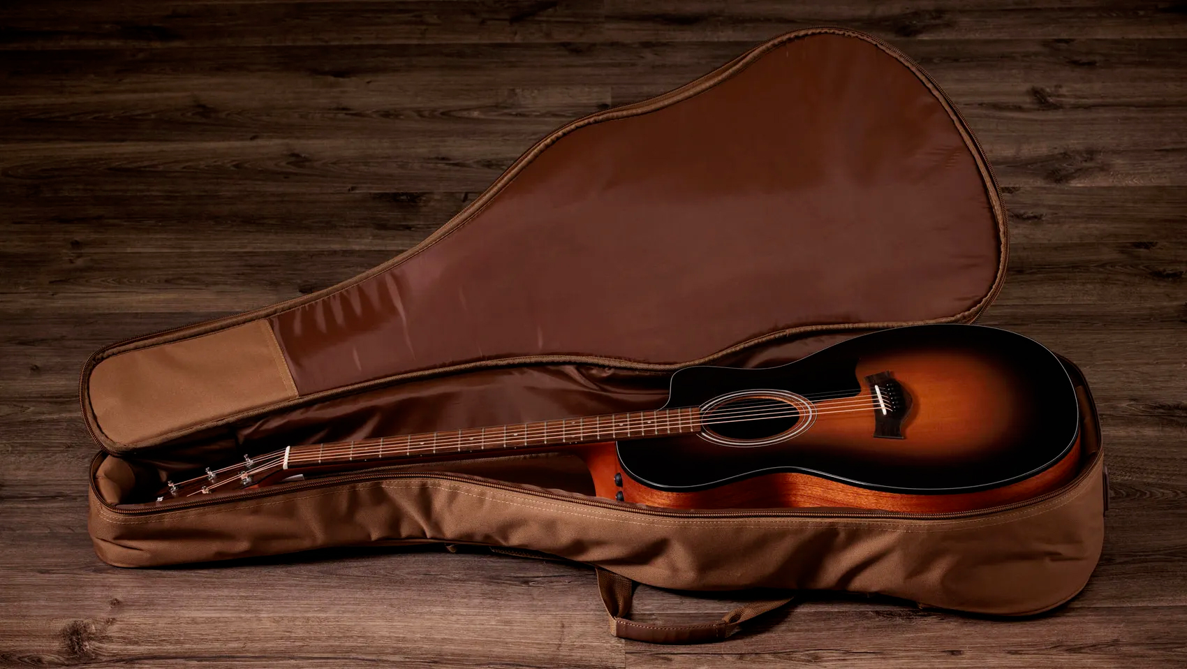 Taylor 114ce Special Edition Grand Auditorium Cw Epicea Sapele Euc Es2 - Dark Tobacco Edgeburst Top - Folk guitar - Variation 7