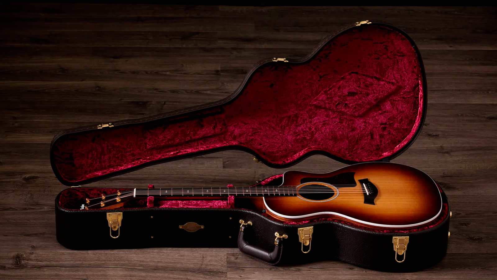 Taylor 214ce Sunset Blvd Mex Grand Auditorium Cw Epicea Noyer Eb Es2 - Shaded Edgeburst Top - Folk guitar - Variation 7