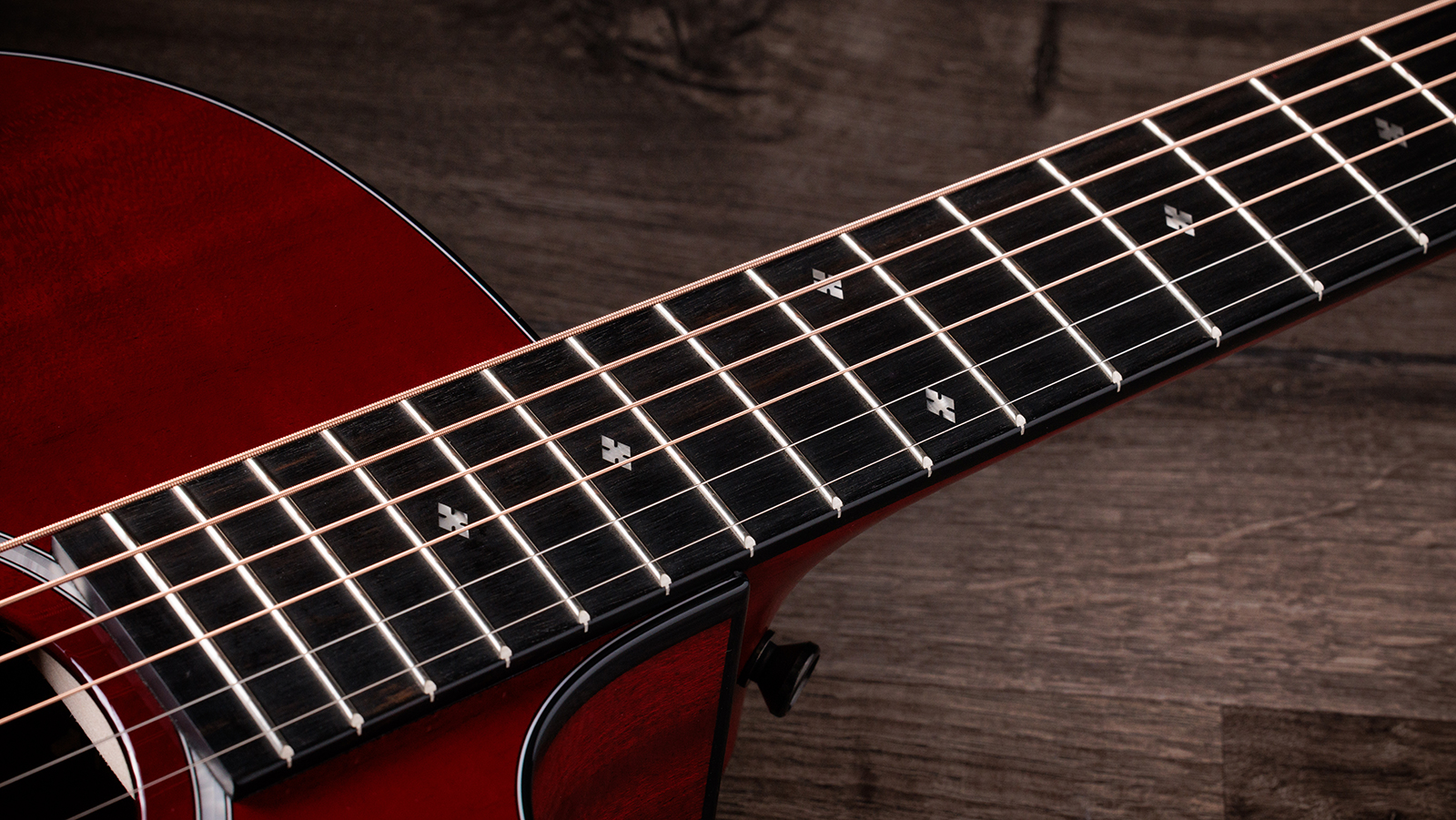 Taylor 224ce Plus Special Edition Grand Auditorium Cw Acajou Sapele Eb Es2 - Trans Red - Folk guitar - Variation 3