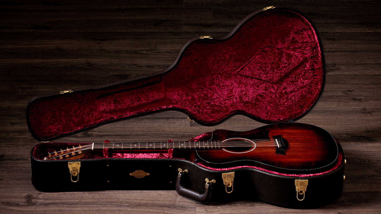 Taylor 264ce-k Dlx Grand Auditorium Cw 12c Tout Koa Eb Es2 - Shaded Edge Burst - Folk guitar - Variation 8