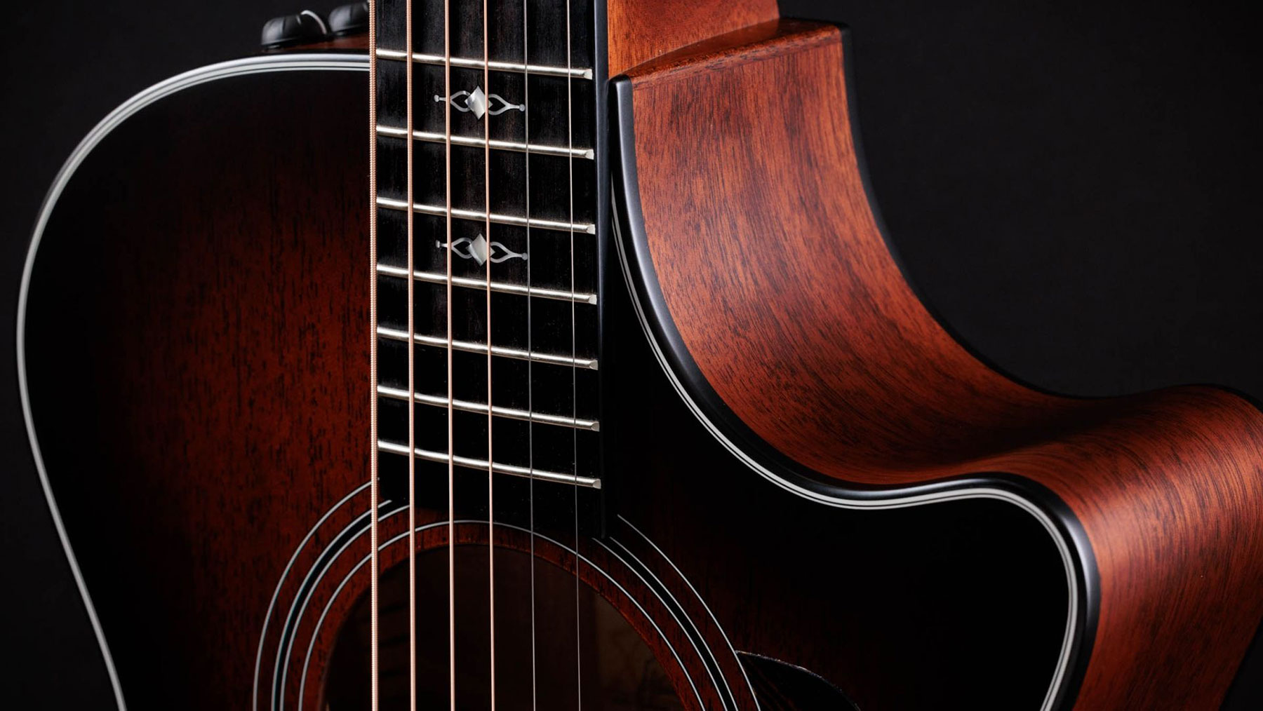 Taylor 322ce Grand Concert Cw Tout Acajou Eb Es2 - Edgeburst Satin - Folk guitar - Variation 2