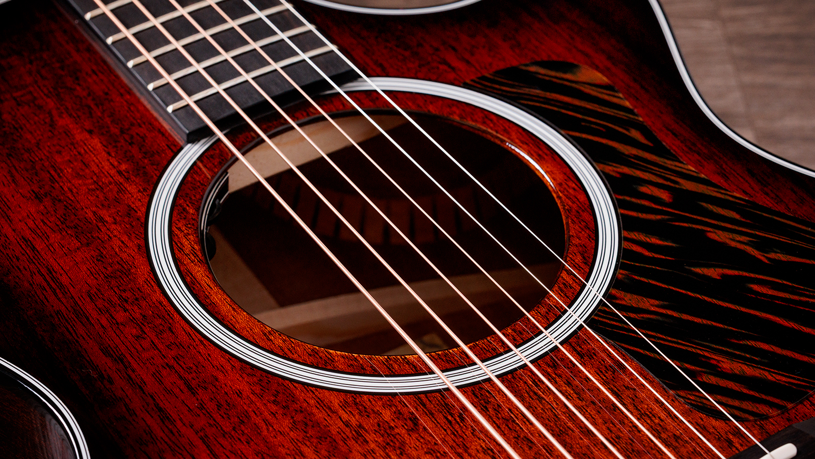 Taylor 322ce Next Gen. Grand Concert Cw Shsc Acajou Sapele Eb Claria - Medium Brown Stain - Folk guitar - Variation 2