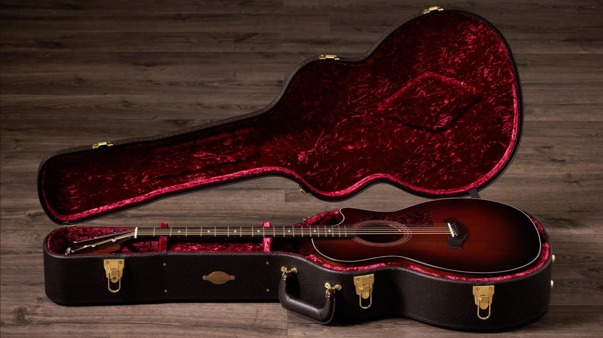 Taylor 324ce Baritone 6 Ltd Grand Auditorium Cw Tout Acajou Eb Es2 - Shaded Edgeburst Top Satin - Folk guitar - Variation 6