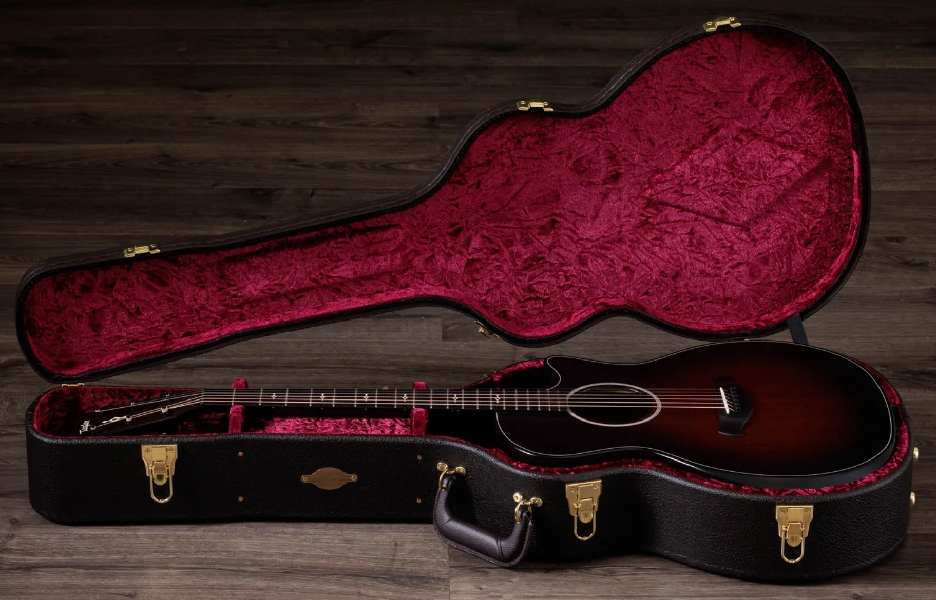 Taylor 324ce Builders Edition Next Gen. Grand Auditorium Cw Tout Acajou Eb Claria - Tobacco Kona Burst Satin - Folk guitar - Variation 8