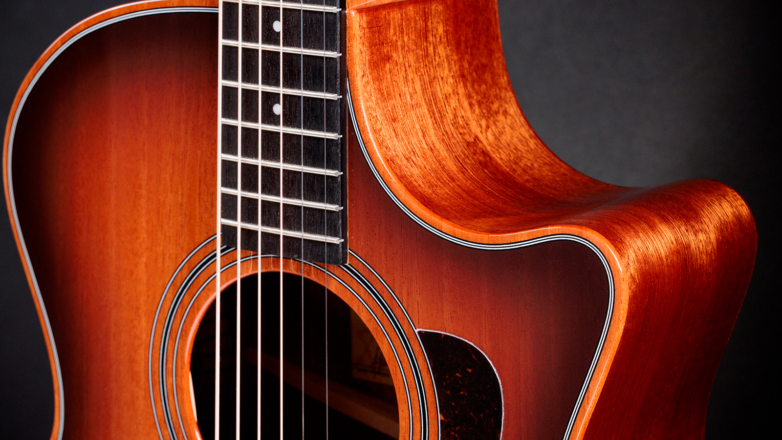 Taylor 324ce Studio Special Edition Next Gen. Grand Auditorium Cw Tout Acajou Eb Claria - Gloss Shaded Edgeburst Top - Folk guitar - Variation 4