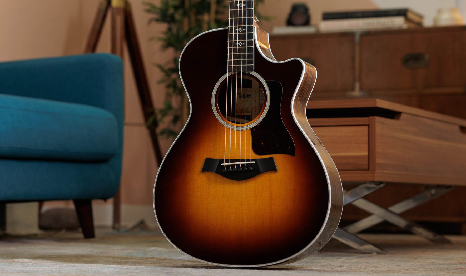 Taylor 412ce Grand Concert Cw Epicea Palissandre Eb Es2 - Tobacco Sunburst Top - Electro acoustic guitar - Variation 2