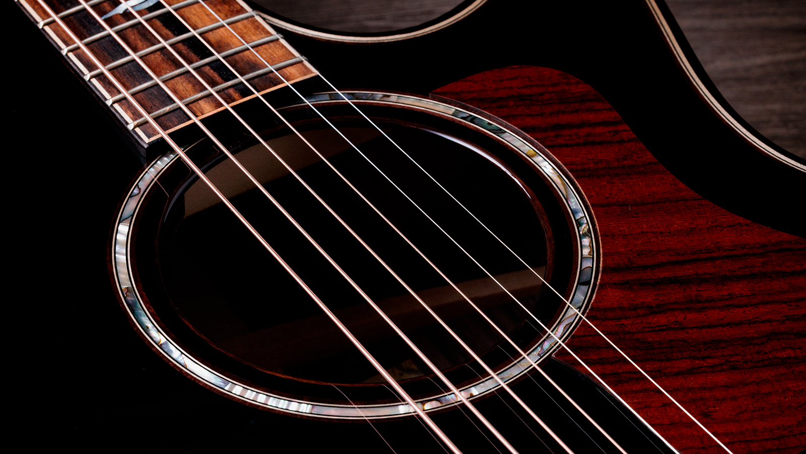 Taylor 814ce Builders Edition Next Gen. Grand Auditorium Cw Tout Epicea Palissandre Eb Claria - Blacktop & Kona Edgeburst - Folk guitar - Variation 2
