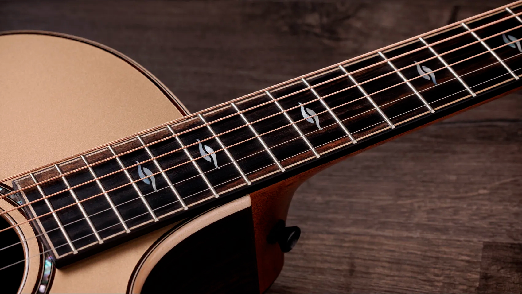 Taylor 814ce Ltd Casablanca Beige Top - Casablanca Beige Metallic - Folk guitar - Variation 4