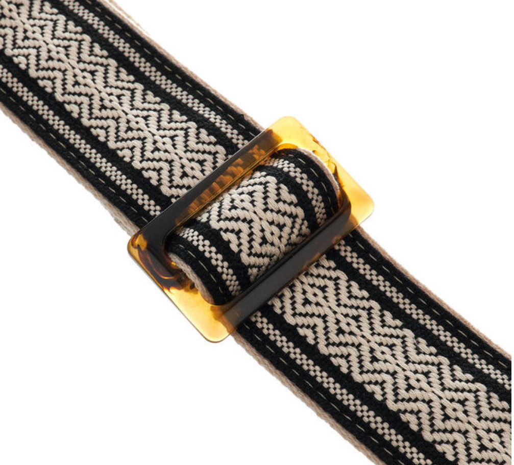 Taylor Academy Strap Wht-blk Jacquard Cotton 2 Inches - Guitar strap - Variation 3