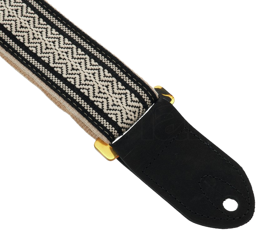 Taylor Academy Jacquard Leather Guitar Strap 2-inc White/black 4004-20 - Guitar strap - Variation 2