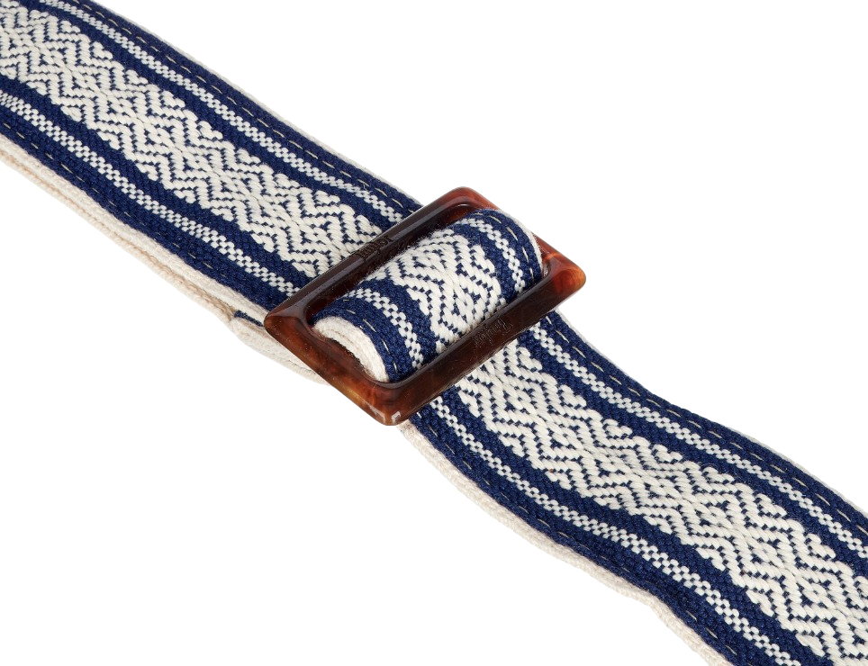 Taylor Academy Jacquard Leather Guitar Strap 2-inc White/blue 4006-20 - Guitar strap - Variation 1