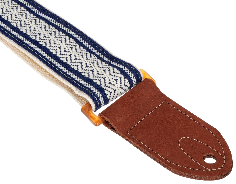 Taylor Academy Jacquard Leather Guitar Strap 2-inc White/blue 4006-20 - Guitar strap - Variation 2