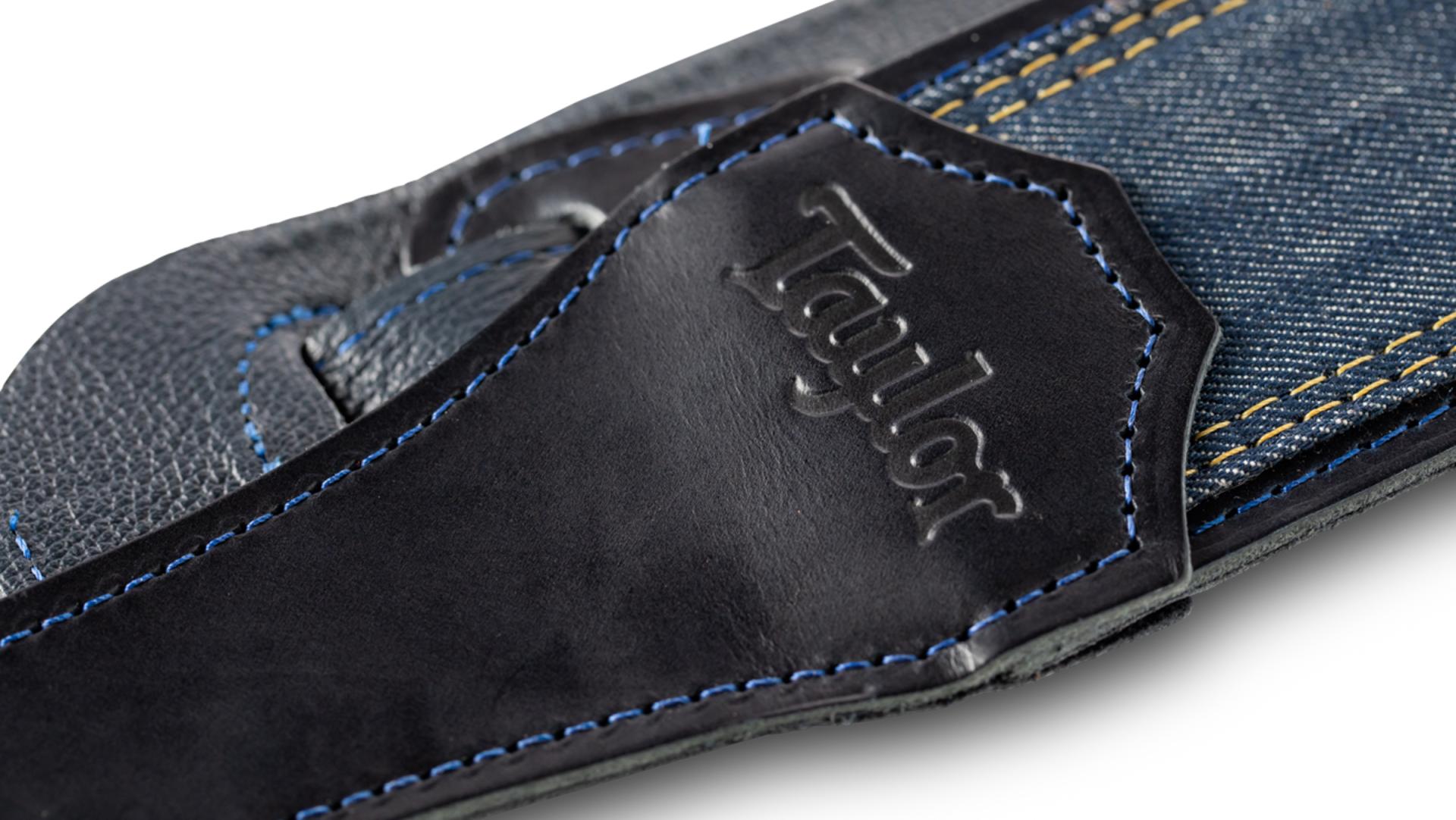 Taylor Blue Denim Guitar Strap 2.5-inc Navy Edge 4300-25 - Guitar strap - Variation 3