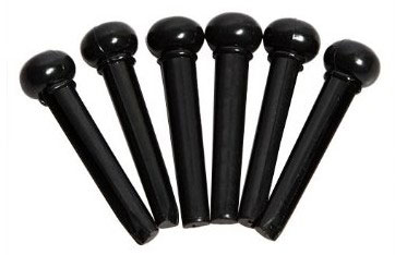 Taylor Bridge Pins 6-pack Black Plastic - Acoustic guitar bridge pin - Variation 1