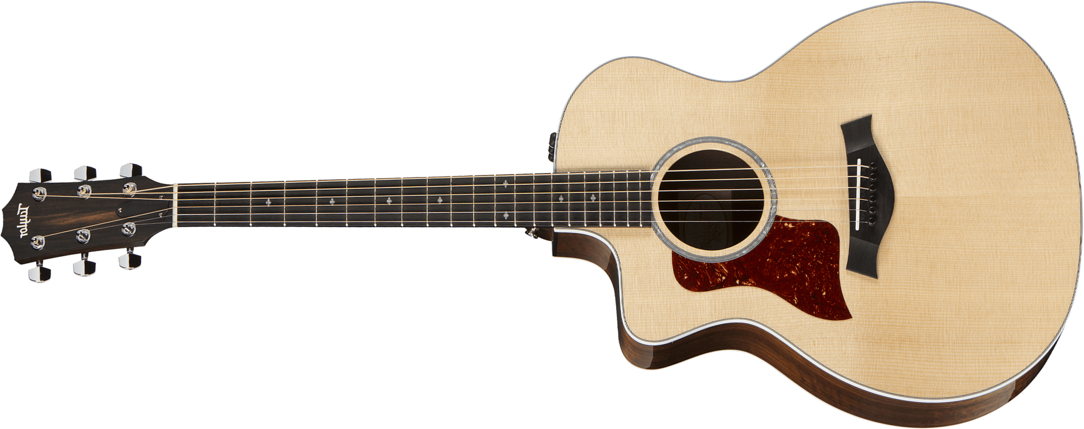 Taylor 214ce-cf Dlx Lh Gaucher Grand Auditorium Cw Epicea Copafera Eb Es2 - Natural - Electro acoustic guitar - Main picture