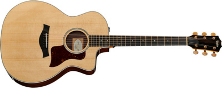 Taylor 214ce Dlx Gold Hardware Grand Auditorium Cw Epicea Palissandre Eb Es2 - Natural - Electro acoustic guitar - Main picture