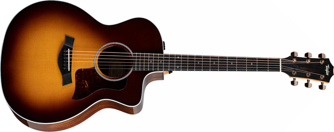 Taylor 214ce-sb Dlx Gold Hardware Grand Auditorium Cw Epicea Palissandre Eb Es2 - Tobacco Sunburst - Electro acoustic guitar - Main picture