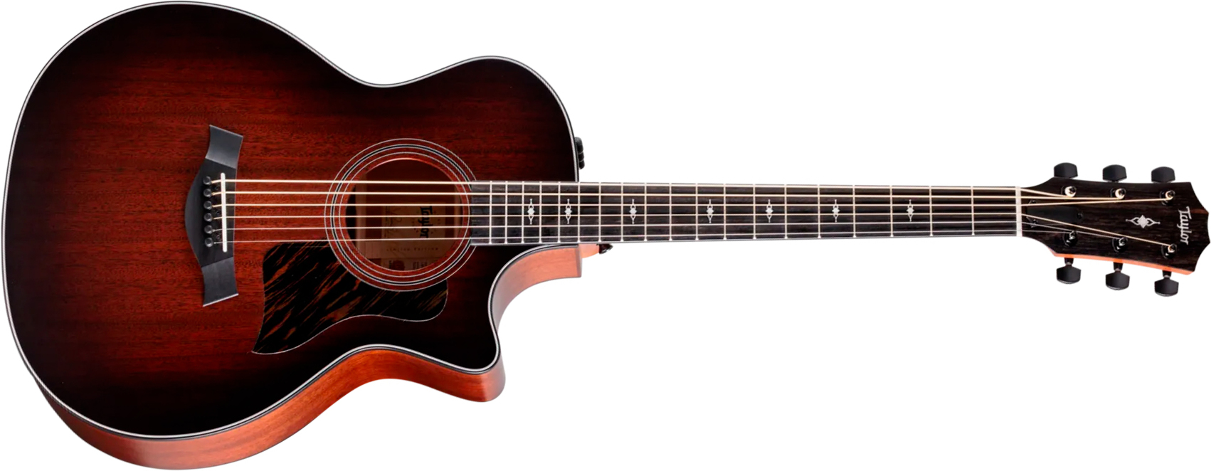 Taylor 324ce Baritone 6 Ltd Grand Auditorium Cw Tout Acajou Eb Es2 - Shaded Edgeburst Top Satin - Folk guitar - Main picture